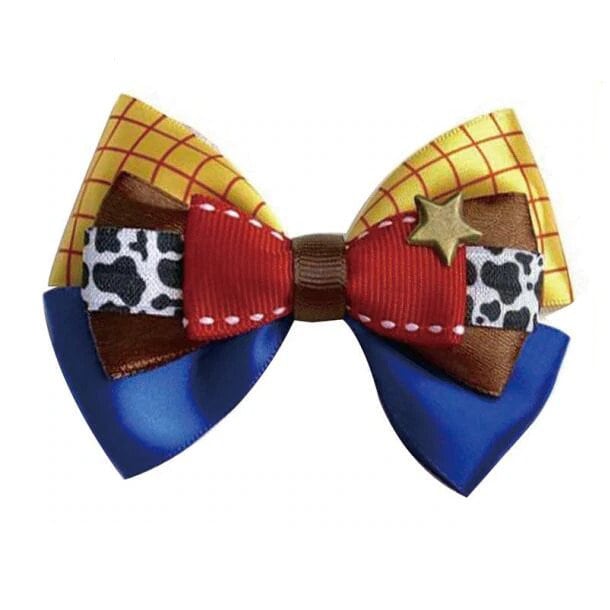 Puppy Bows ~ Woody cowboy story Sheriff bow tie dog collar slide accessory (DC31)