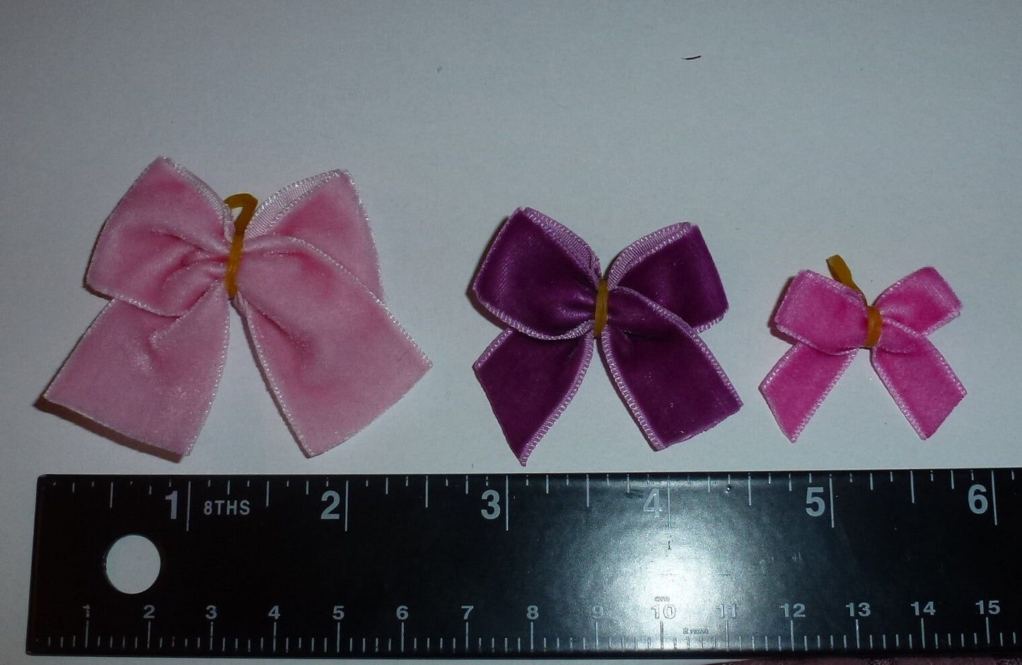 Puppy Bows ~ 30 posh velvet everyday dog grooming bows latex bands assorted colors