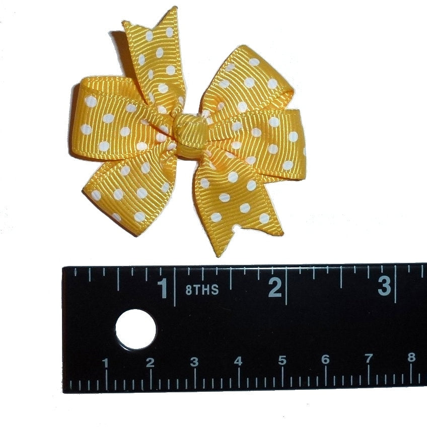 Puppy Bows windmill polka dots hair bowknot bow bands or barrette (fb340)