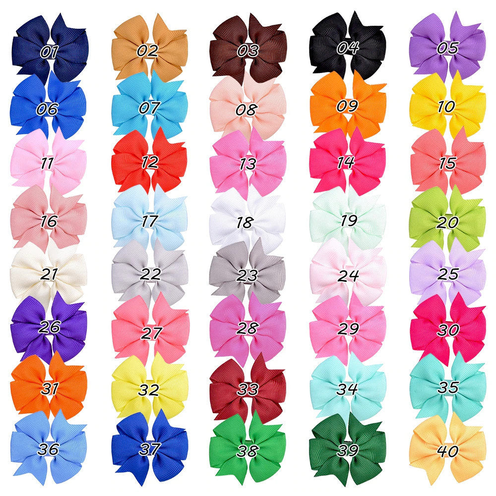 Puppy Bows ~ super cute windmill dog hair bowknot pet bow bands or barrette (fb364)