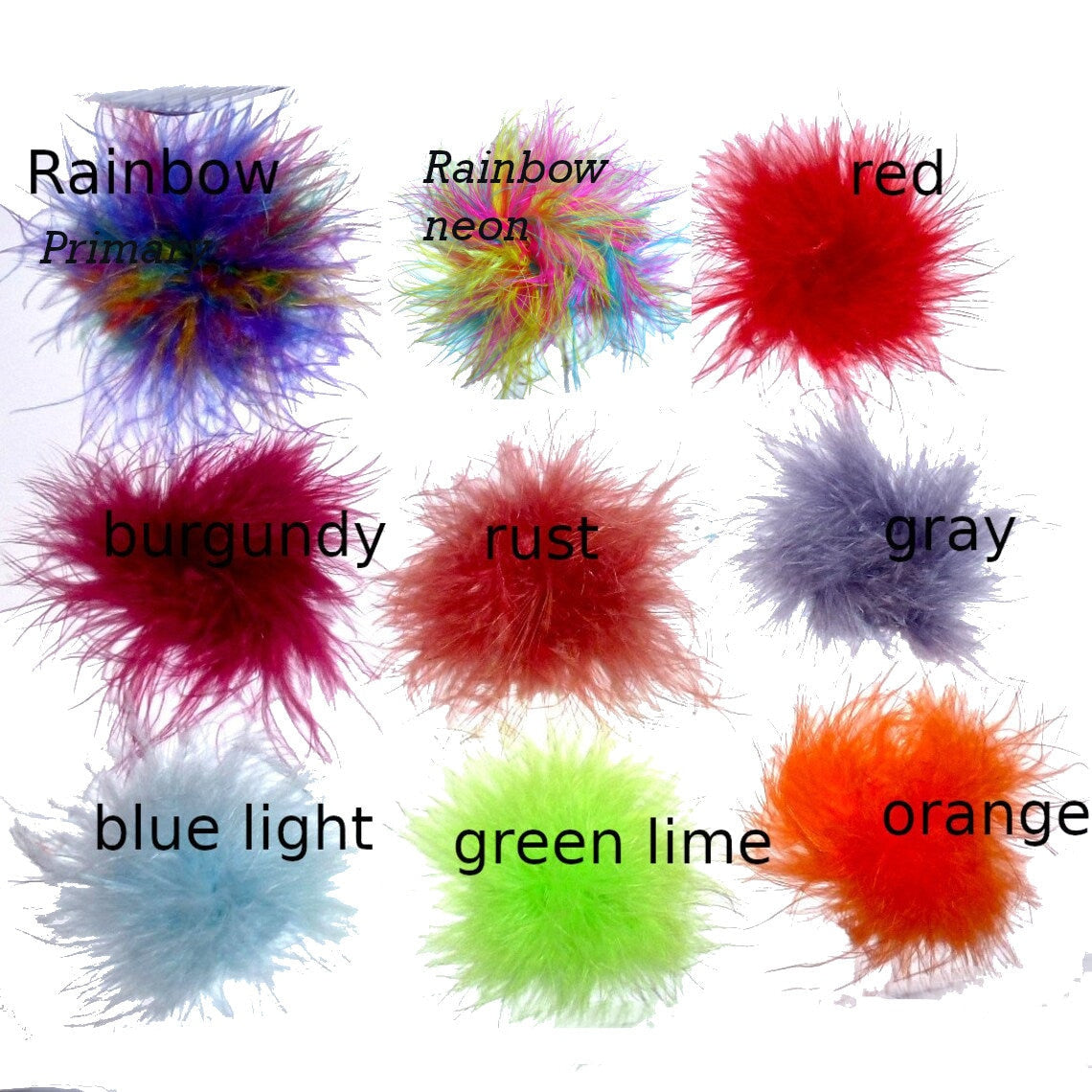 Puppy Bows ~ Feather boa dog bows marabou MANY colors available pet hair barrette clip