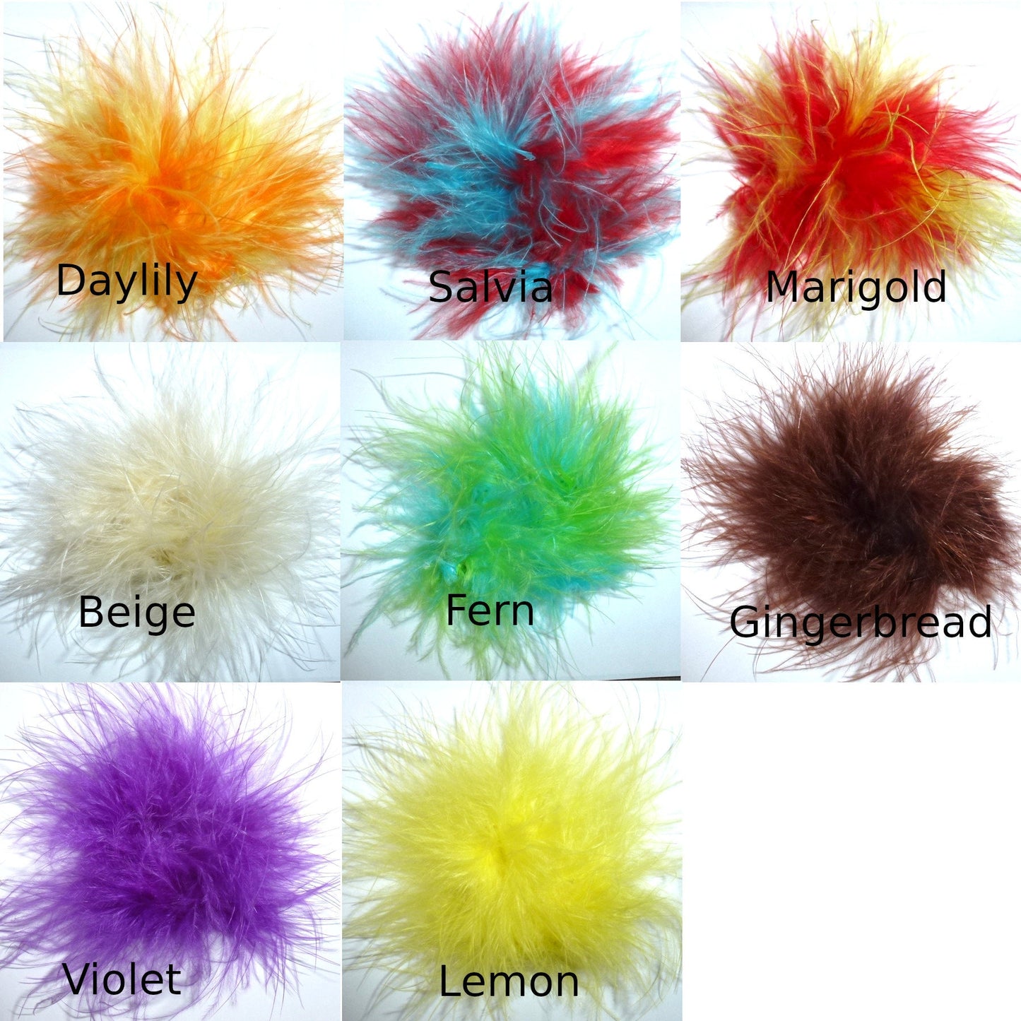 Puppy Bows ~ Feather boa dog bows marabou MANY colors available pet hair barrette clip