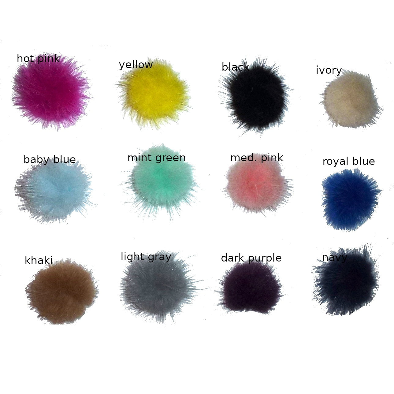 Puppy Bows ~ 1.5" fuzzy feather fur marabou style ball puff pet dog hair bow