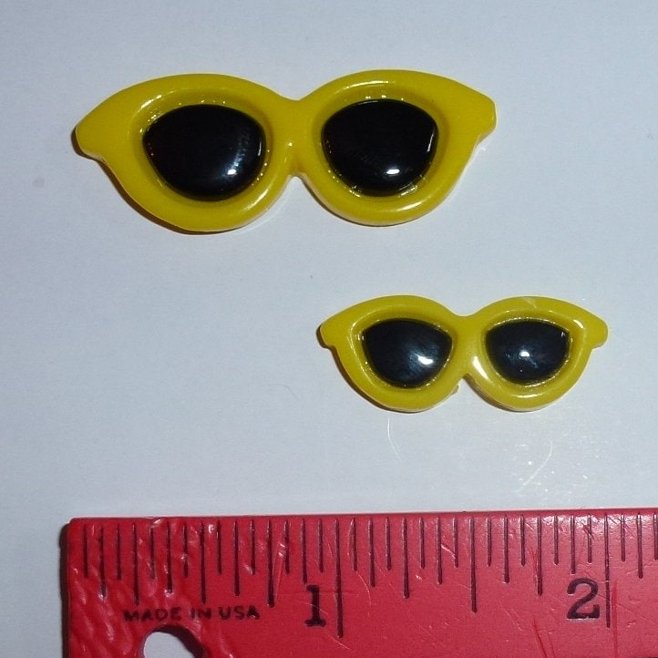 Puppy Bows ~ Tiny 1" cats eyes 1950's style Dog bow sunglasses pet hair barrette clip