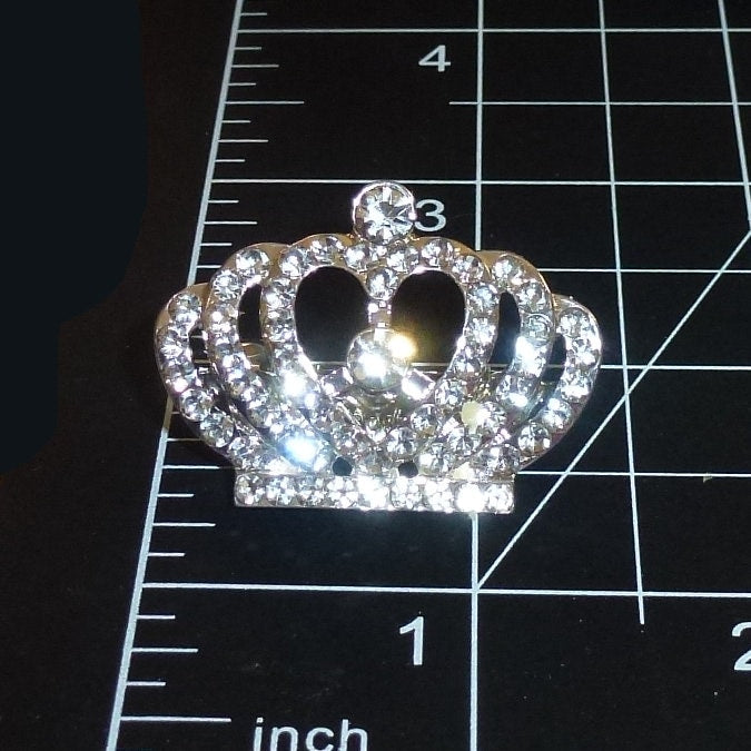 Puppy Bows LATEX BANDS or barrette! swirly heart tiara rhinestone pet hair hairpin crown clip 1.50" (rbstht)