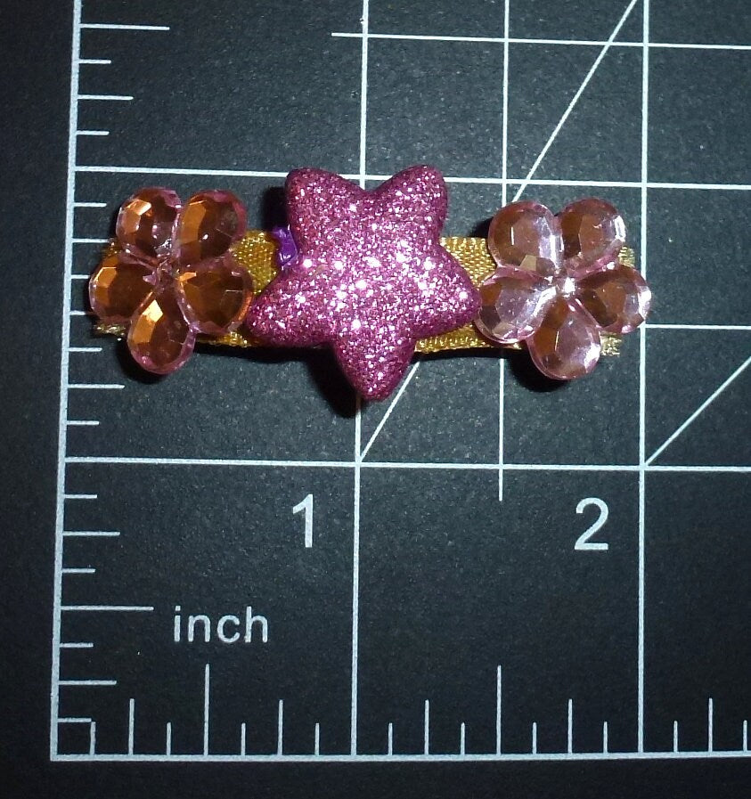 Puppy bows 5 pcs french barrette fun summer styles of hair clips (fb377a)