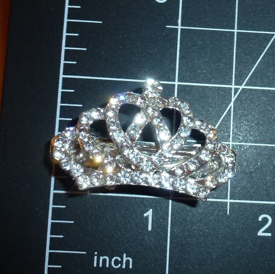 Puppy Dog Bows Tiara for dogs rhinestone center pet hair show bow barrettes or bands (rb61)