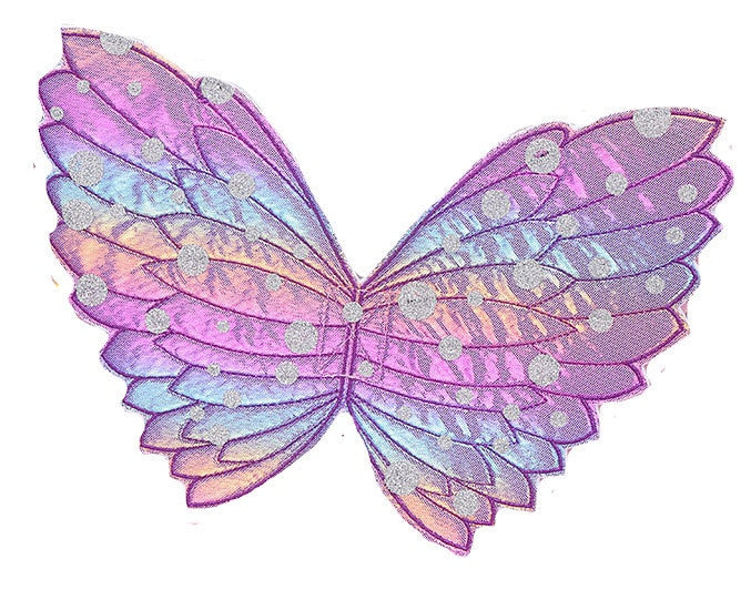 Angel fairy butterfly wings for dogs quilted embroidered pink blue purple or orange dog costume
