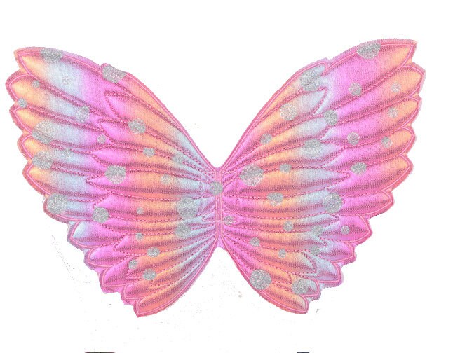 Angel fairy butterfly wings for dogs quilted embroidered pink blue purple or orange dog costume