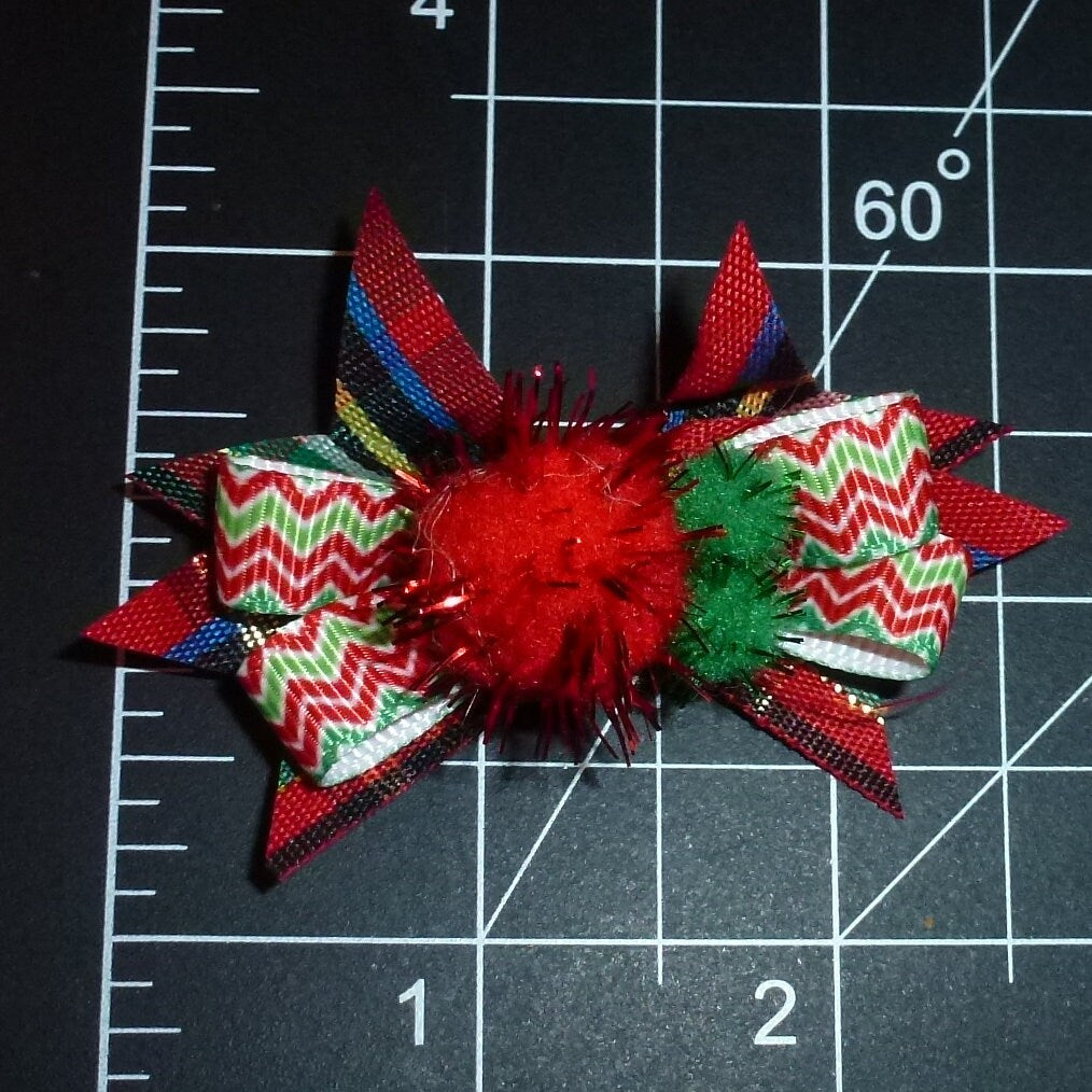 Dog Bow Barrettes Christmas 5pcs pet hair grooming bows (FB615)