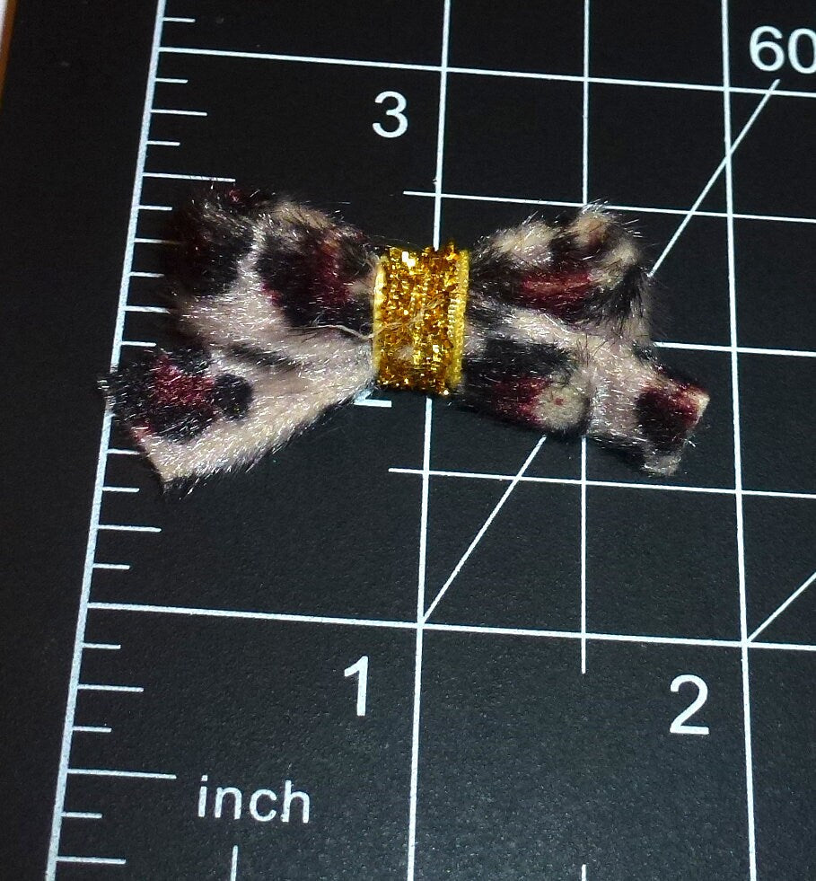 Dog Bow Barrettes Animal print 8pcs pet hair grooming bows (FB614)