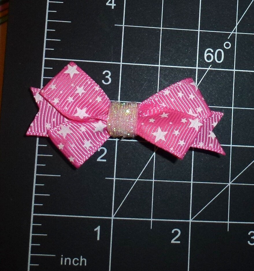 Dog Bow Barrettes pink flower 6pcs pet hair grooming bows (FB396N)