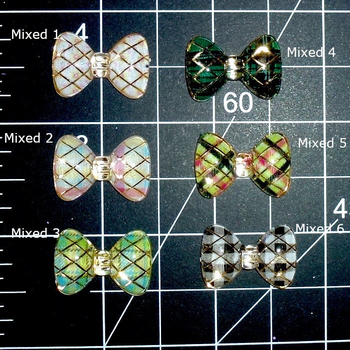 Dog Bows ~ Bowknot Wee super tiny bow less than 1" pet hair barrette clip (TB1)