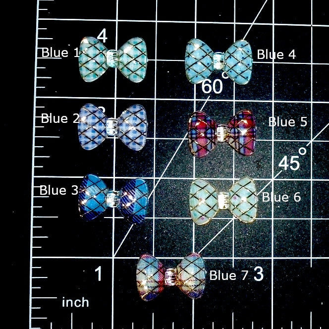 Dog Bows ~ Bowknot Wee super tiny bow less than 1" pet hair barrette clip (TB1)