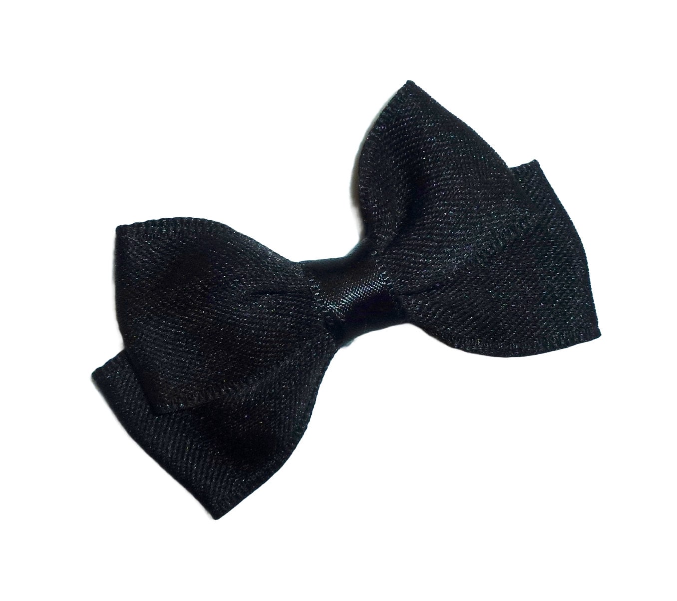 Puppy Dog Bows ~ Fancy black pet hair bow bands or barrette clip (fb508)