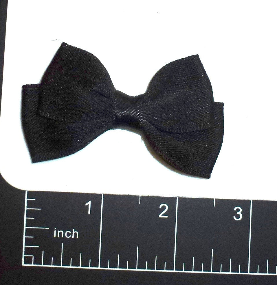 Puppy Dog Bows ~ Fancy black pet hair bow bands or barrette clip (fb508)