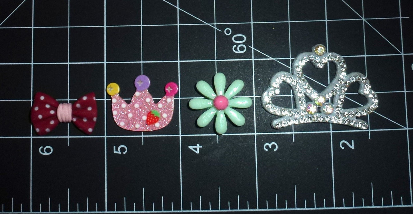 Puppy Dog Bows rhinestone crown set pet hair show bow barrettes or bands (FB188o)