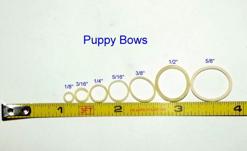 Puppy Bows ~ Latex Non Latex Neon Doll hair craft Bands ~elastic band ~USA seller