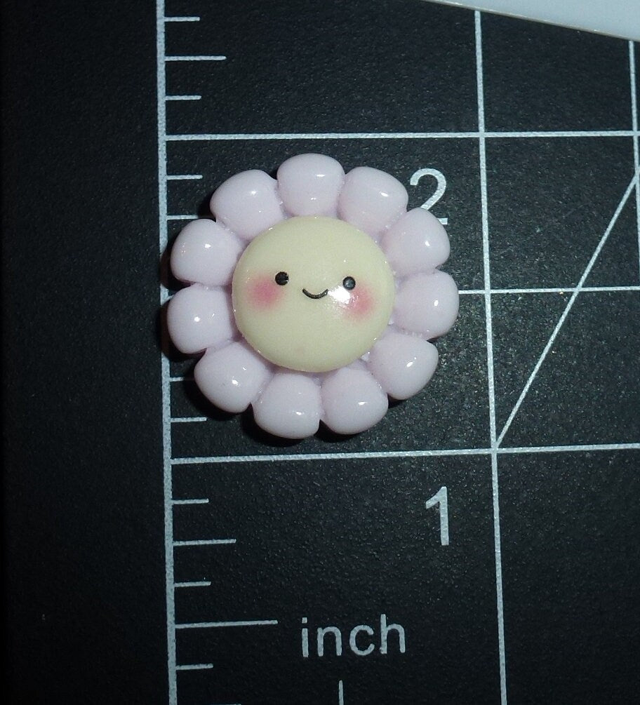 Puppy Dog Bows ~ Happy face flowers plastic puppy clips pet hair bow barrettes or bands (fb414d)