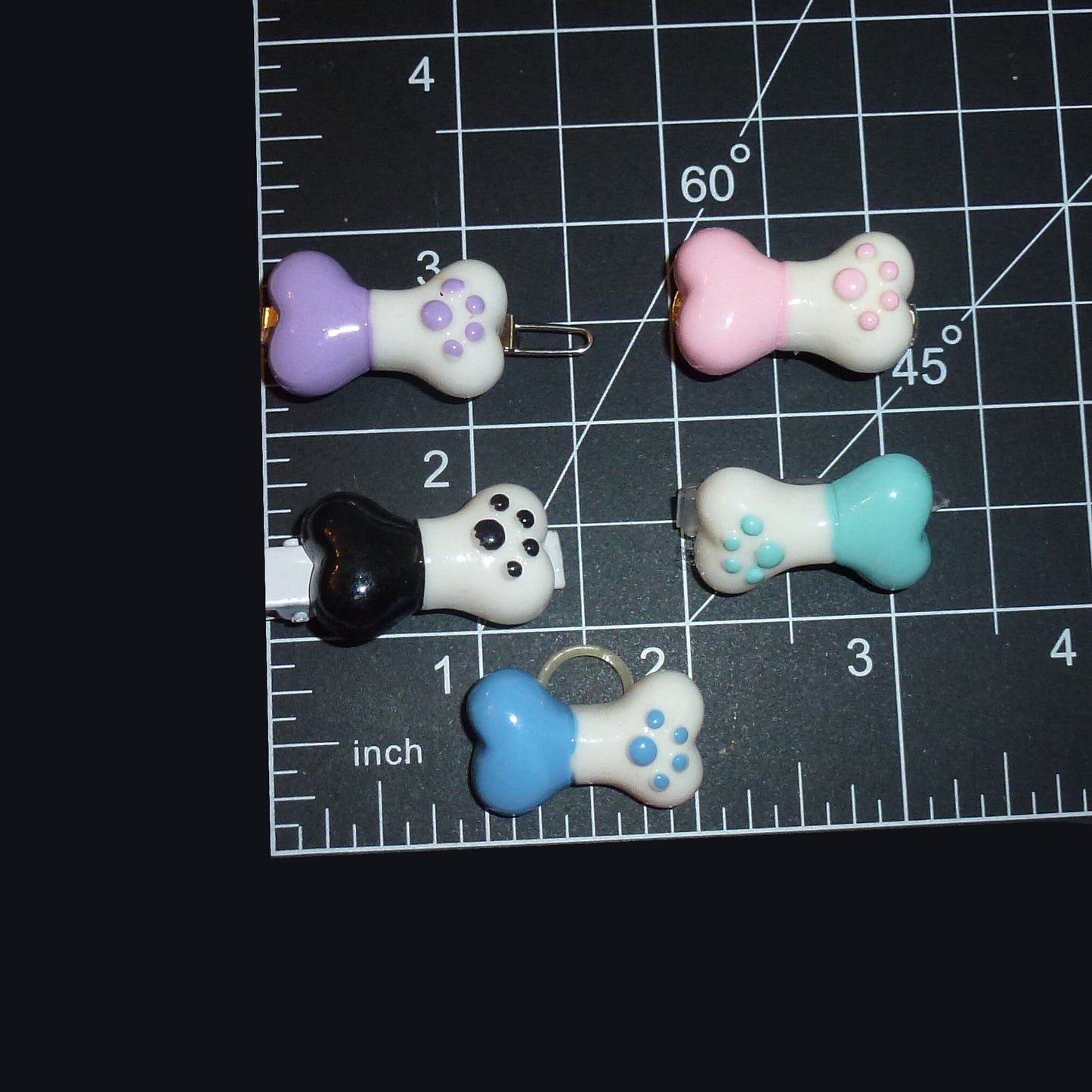 Puppy Bows ~ Small dog bone dogs bow pet barrette (fb20)