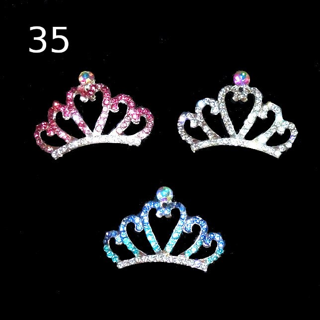 Puppy Bows ~Tiara crown for dogs styles #33-36 crystal rhinestone many colors styles US seller