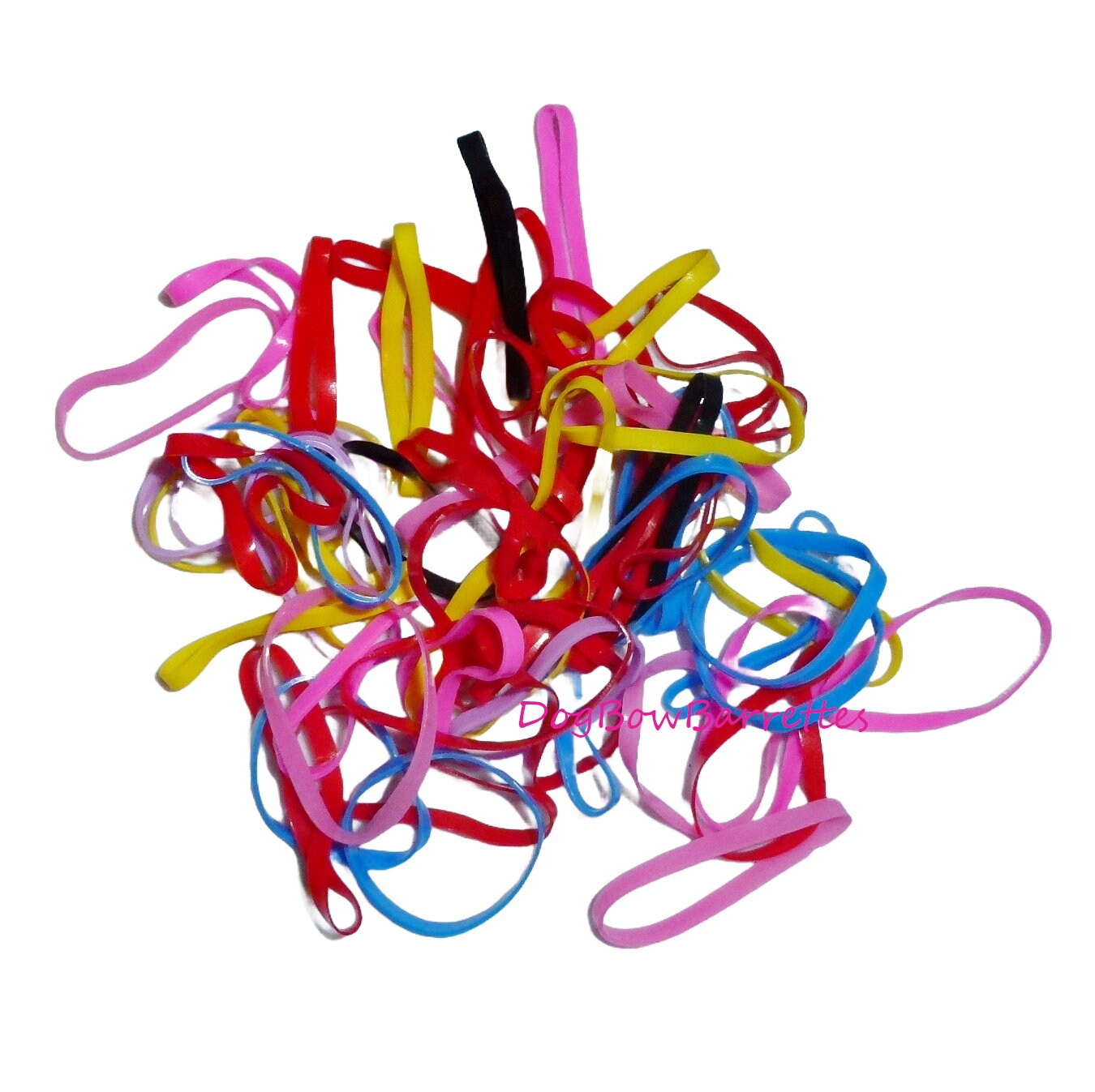 Dog grooming large 1" elastic bands extra stretchy package of 200 (fb200E)