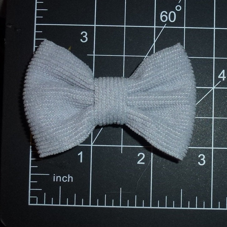 Puppy Bows ~ corduroy pet hair bowknot bow bands or barrette (fb415)