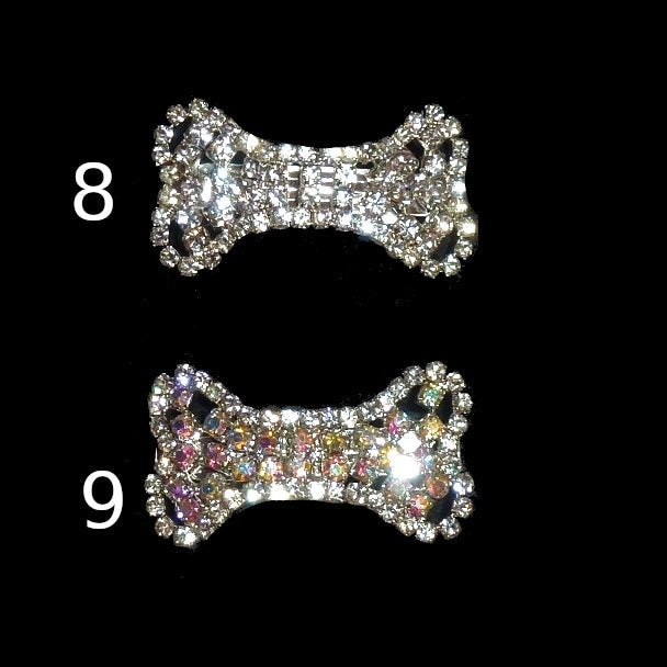 Puppy Bows ~Styles 8-14 rhinestone dog TIARA barrette pet hair clip ~USA seller