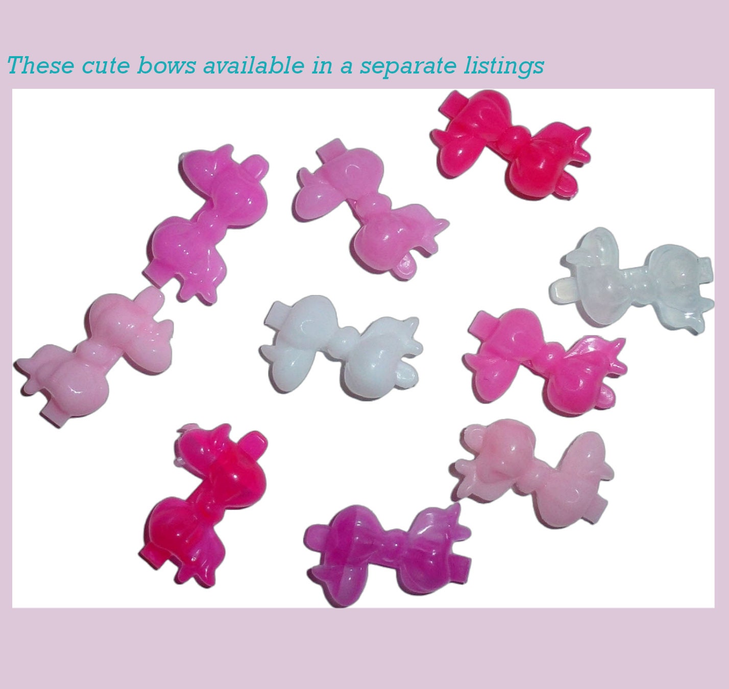Puppy Bows LOWER PRICE! Dog bow plastic ball clip set 10 pet bowknot barrette hair clips (fb281)