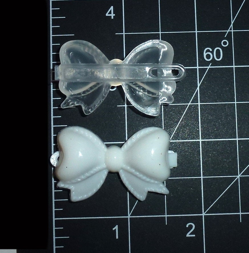 Puppy Bows ~ Dog bow plastic ball clip set 8 pet bowknot barrette hair clips (fb281)