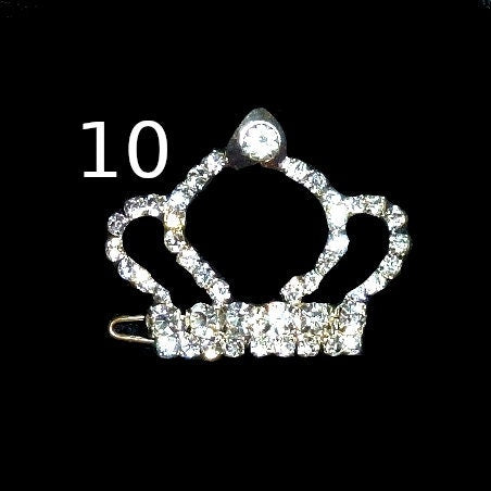 Puppy Bows ~Styles 8-14 rhinestone dog TIARA barrette pet hair clip ~USA seller