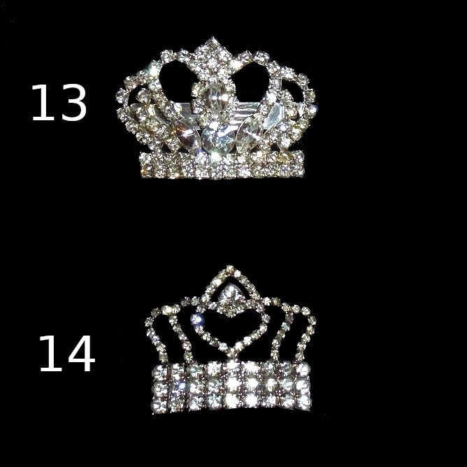 Puppy Bows ~Styles 8-14 rhinestone dog TIARA barrette pet hair clip ~USA seller