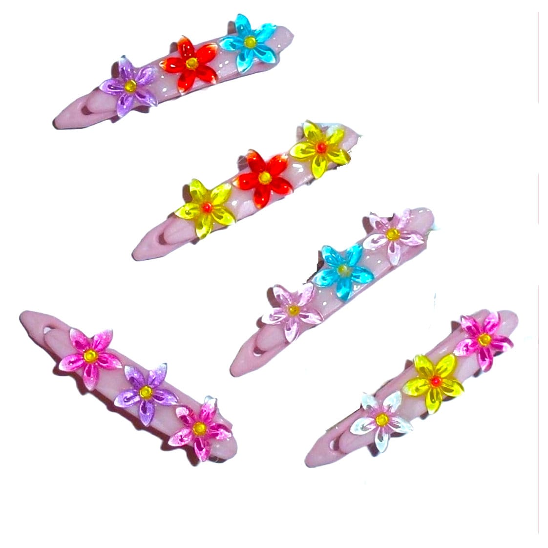 Dog bow barrette tiny star flowers plastic ball clips pet hair bows (fb570)