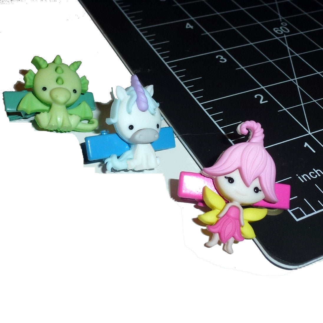 Puppy Bows ~ My puppies pet animal barrette dragon unicorn or fairy clip pet hair bow (fb481G)