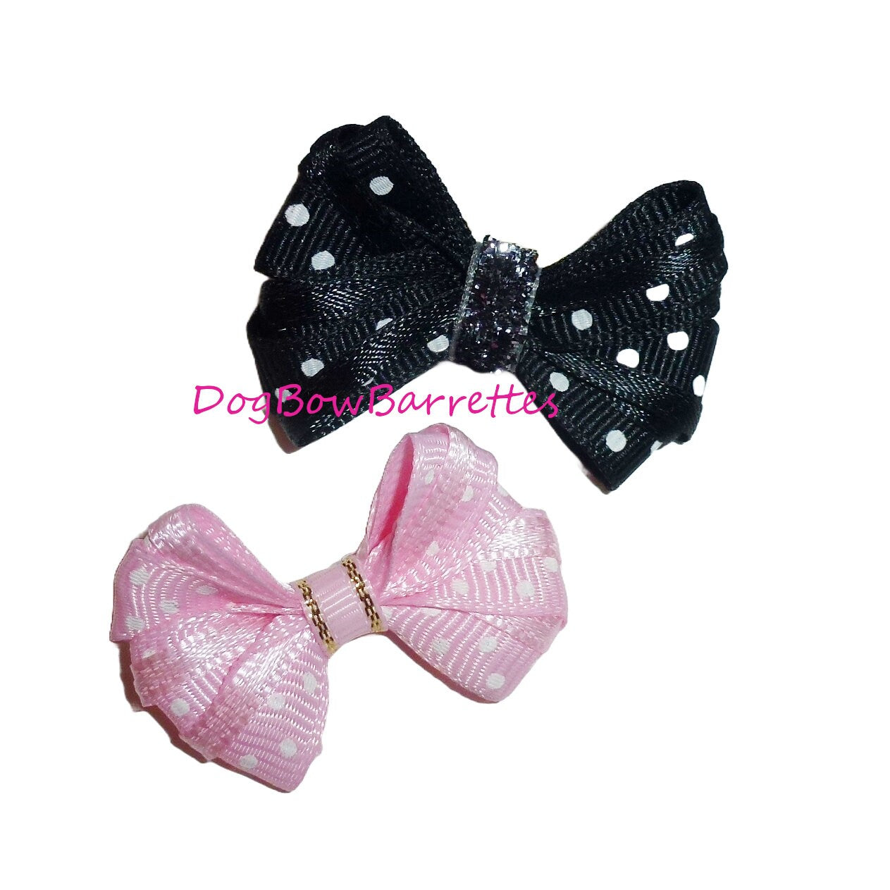 Puppy Bows ~ dog hair pet bow polka dots multi loop topknots (CD)