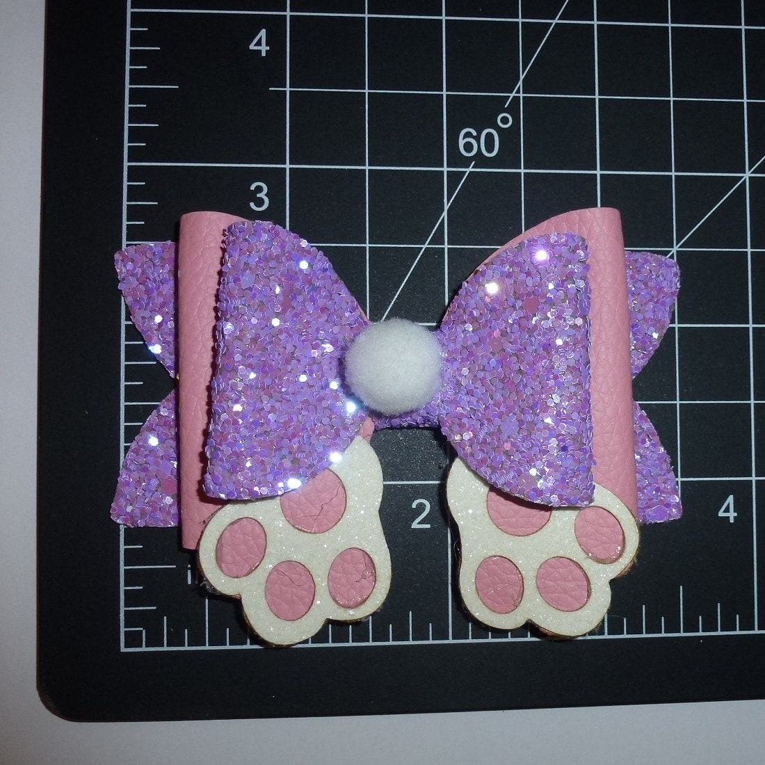 Easter bunny rabbit purple feet dog collar slide accessory hair bows barrettes or bands (fb183)