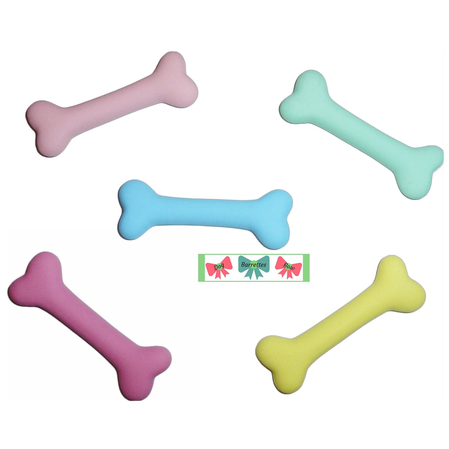 Dog Bow Barrettes Pebbles dinosaur bone pet hair clip barrette (FB139B)