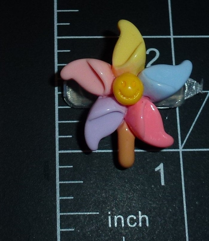 Dog bow barrette pinwheel daisy hair clip pet bows (FB222D)