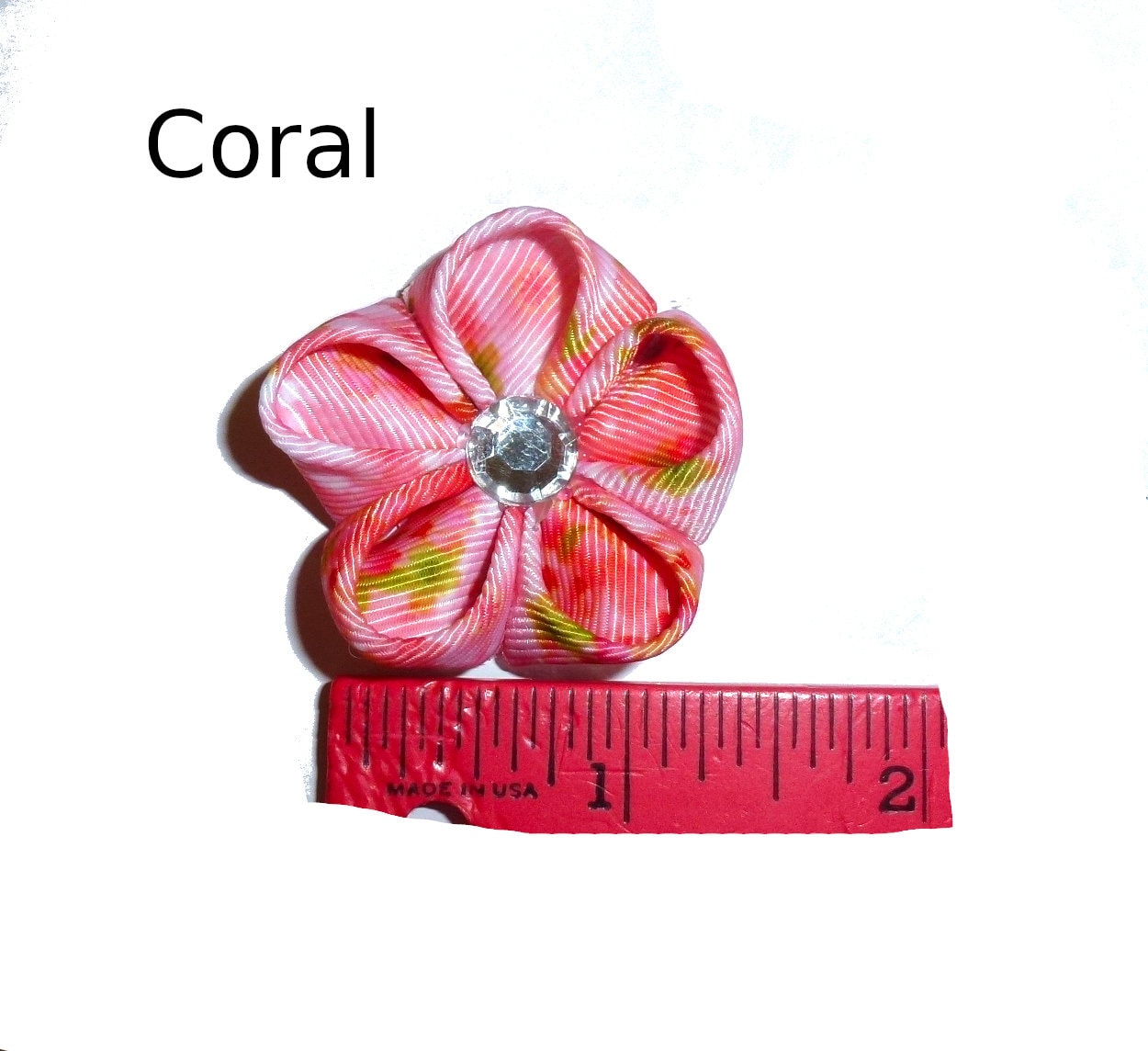 NEW! Japanese windflowers rhinestone center pet hair bow barrettes or bands (fb307)