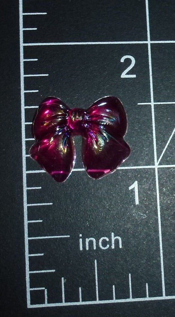 Dog Bow Barrettes 7 iridescent tiny bowknot pet hair bows (FB227)