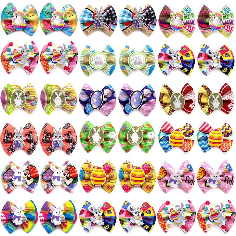 Easter bunny spring everyday dog groomers grooming pet hair bows (fb276)