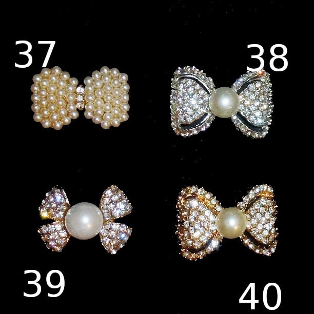 Puppy Bows ~ Rhinestone TIARA multi styles dog hair barrette clip CRYSTAL styles 37-47 ~USA seller
