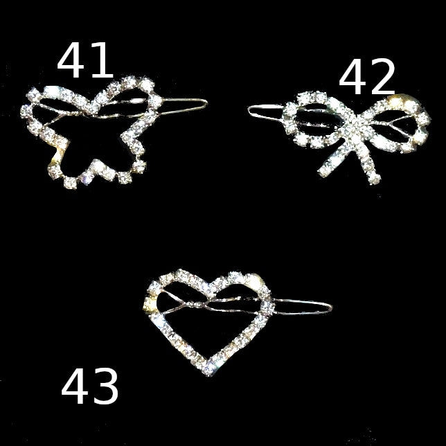 Puppy Bows ~ Rhinestone TIARA multi styles dog hair barrette clip CRYSTAL styles 37-47 ~USA seller