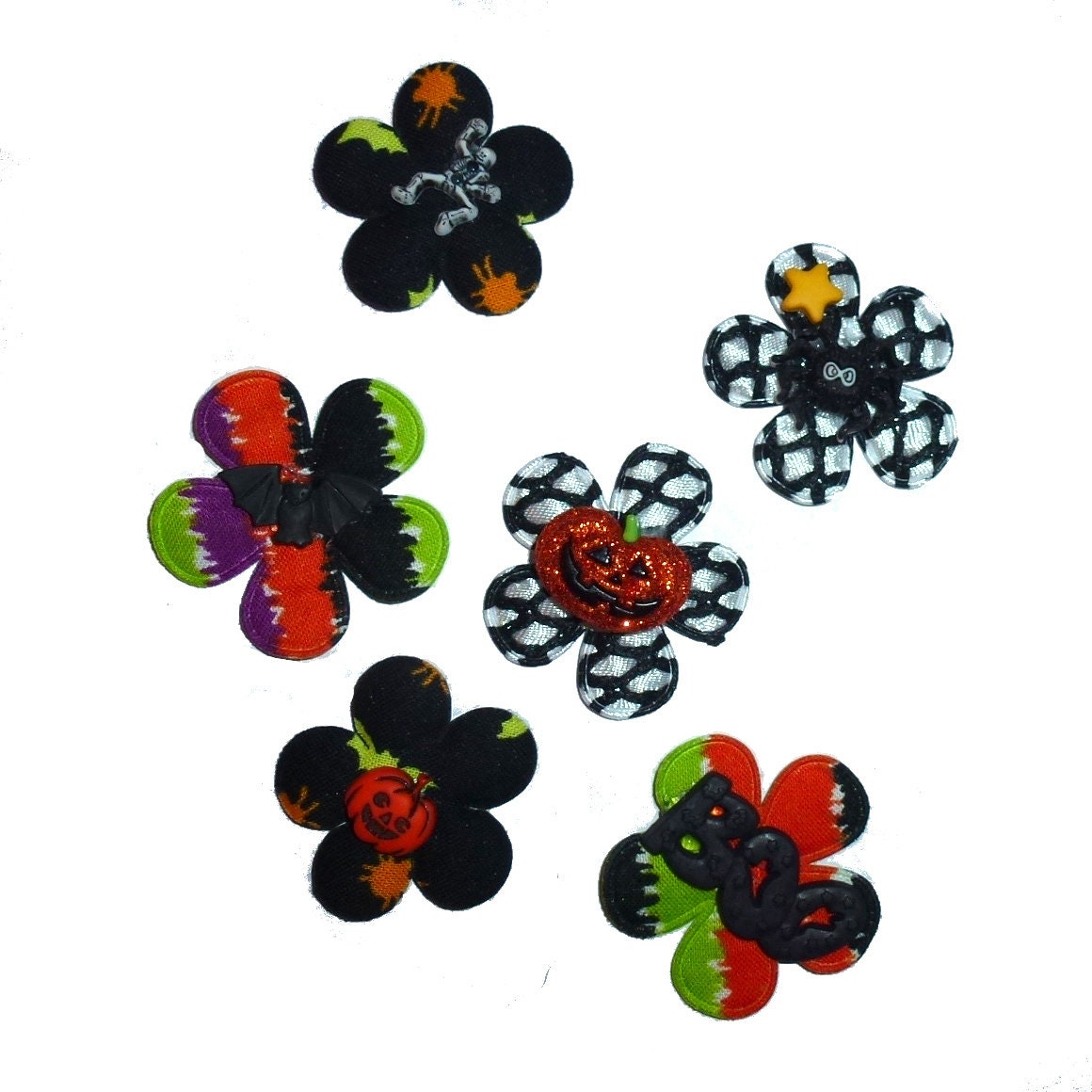 Halloween or Thanksgiving daisy flowers pet hair dog bow Shih Tzu topknot barrette clip bows (fb609)
