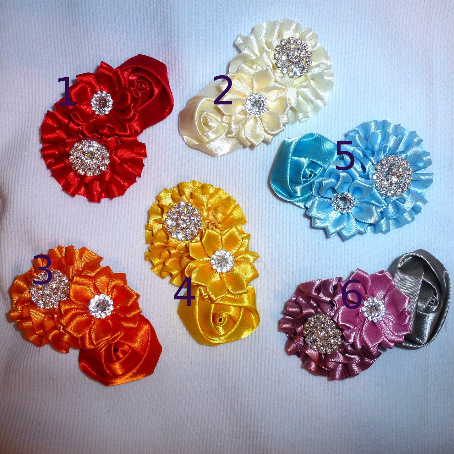 Puppy Bows ~ Dog collar slide bow large dog hair bows many colors ~USA seller (DC8)