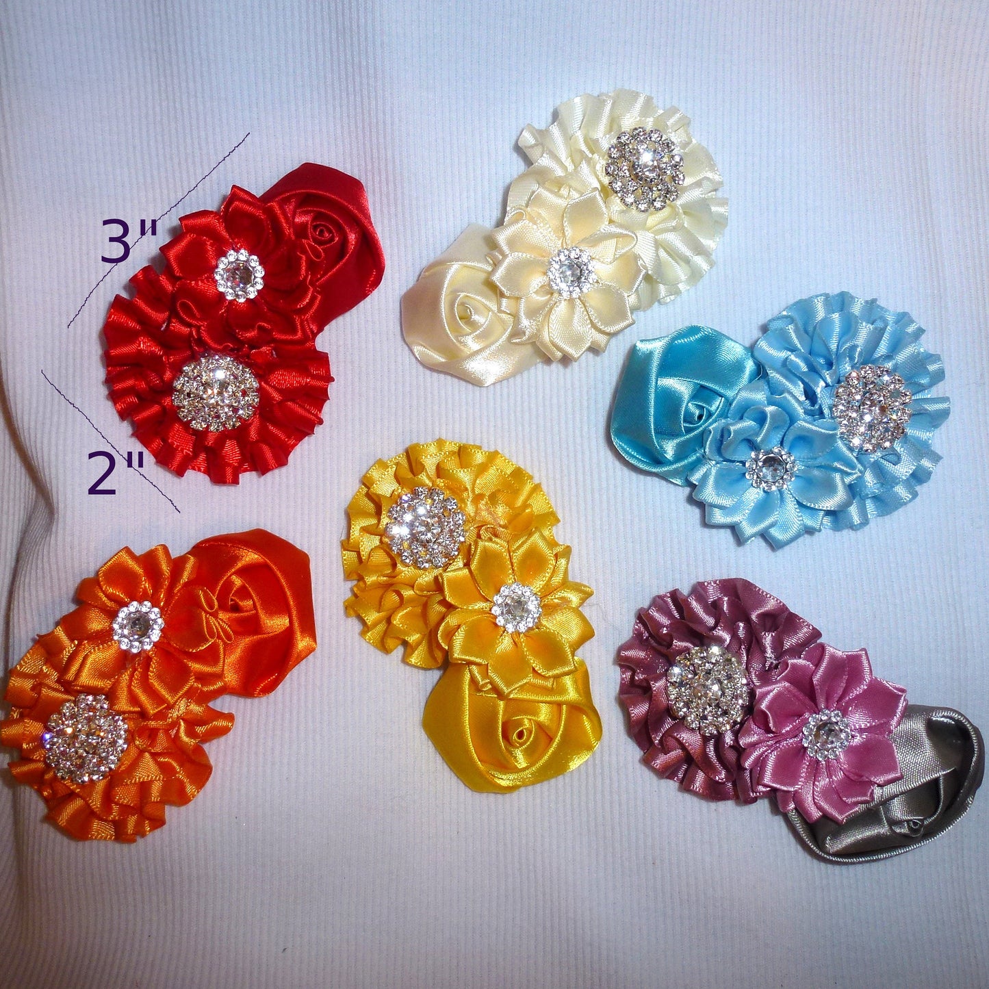 Puppy Bows ~ Dog collar slide bow large dog hair bows many colors ~USA seller (DC8)