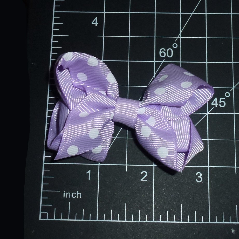 Puppy Bows ~ Big polka dots pink purple teal blue pet dog hair bow barrette, collar slide accessory or latex bands (FB568)
