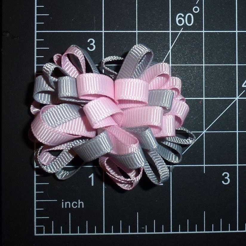 Puppy Bows ~ Cute boy colors smaller 2" multi loopy puff hair bows collar slide barrette or bands pet dog bow