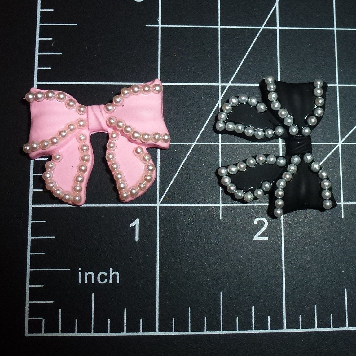 Dog Bows pearl bowknot small 1" pet hair bow barrette clip (FB103D)