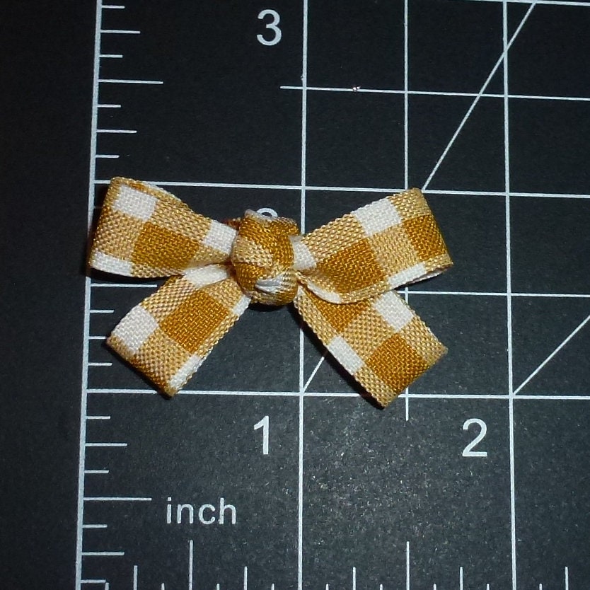 Knot Dog Bows ~ Gingham check criss cross shape pet hair bow barrettes or bands (fb50A)